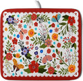 Flowers Printed Dish Drying Mat Floral Coffee Mat for Kitchen Counter Small