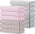 Kitinjoy Cotton 12 Pack Terry Kitchen Towels, 16 x 25 Inches Super Soft and Absorbent Dish Towels, Quick Drying Hand Towels for Kitchen Drying, Mix Color