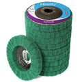 10Pcs 4.5" x 7/8" Nylon Fiber Flap Disc Polishing Grinding Wheel,Abrasive Grinding Discs for Angle Grinder,for Stainless Steel Polishing Metal Surface Finishing(Green)