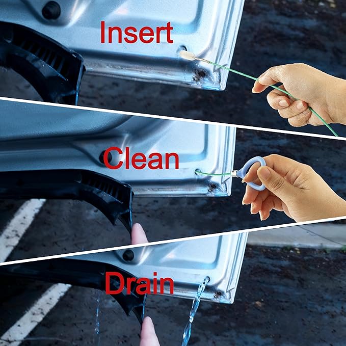 118 Inch Sunroof Drain Cleaning Tool, OLULU Sunroof Drain Cleaner, AC Drain Line Cleaner Snake for Auto Sunroof Tube Windshield Wiper Hole