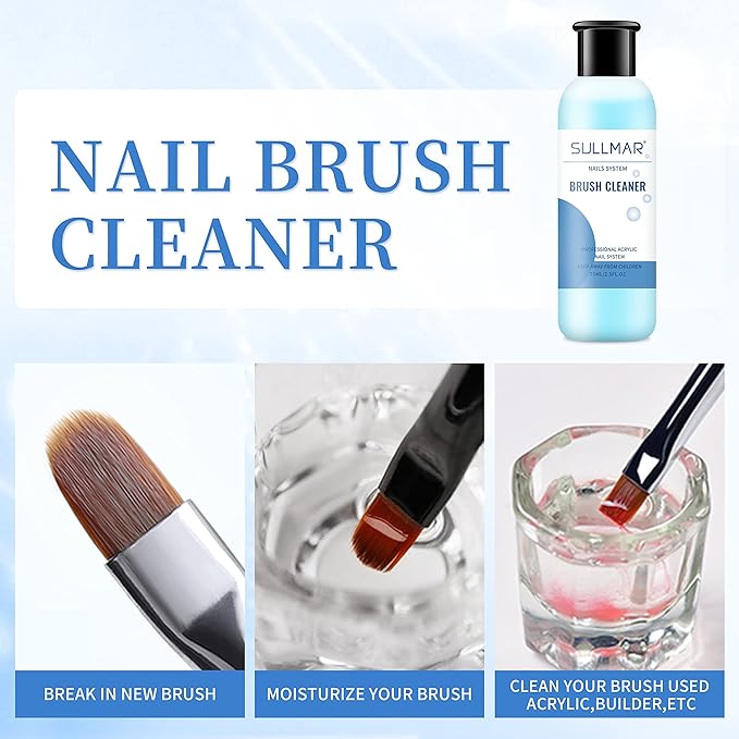 Nail Brush Cleaner for Acrylic Nail Brush Cleaner Acrylic Painting Quickly Cleaning Nail Art Liner Salon At Home