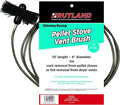Rutland 4-Inch Pellet Stove/Dryer Vent Brush with 10-Feet Handle