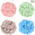 Chuya Large Bath Sponges Loofahs 70g,4 Pack Shower Sponge Exfoliating Cleaning Bath Loofa Body Scrubber Balls for Women Men Washing