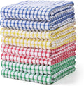 Egles 8 Packs Kitchen Dishcloths 15x27 Inches 100% Cotton Kitchen Dish Cloths for Washing Dishes Scrubbing Wash Cloths Dish Towels Sets (Mix Color)