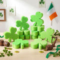 Tioncy 12 Pack St. Patrick's Day Clover Sponges Bulk Dual Sided Scrubber Sponges Dishwashing Kitchen Cleaning Accessories for Household Supplies
