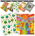 Swedish Dishcloths for Kitchen - 5 Pack Reusable Dish Cloths for Washing Dishes Absorbent Cute Funny Kitchen Towels Cleaning Sponge, Alien