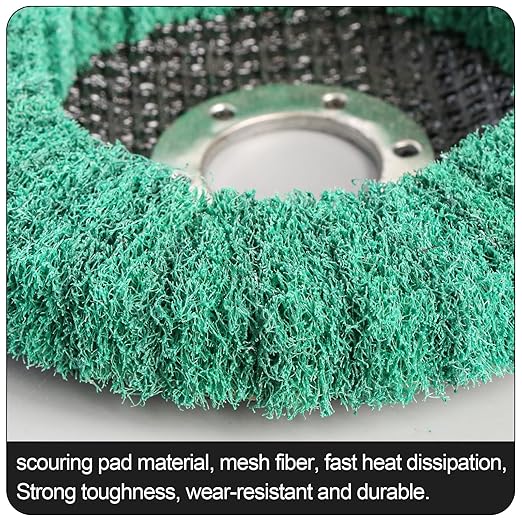10Pcs 4.5" x 7/8" Nylon Fiber Flap Disc Polishing Grinding Wheel,Abrasive Grinding Discs for Angle Grinder,for Stainless Steel Polishing Metal Surface Finishing(Green)