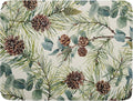 Winter Christmas Dish Drying Mat for Kitchen Counter 18x24 Evergreen Leaves Pinecone Holiday Theme Absorbent Reversible Microfiber Drying Mats Kitchen Countertop Protector Dishes Drainer Pad