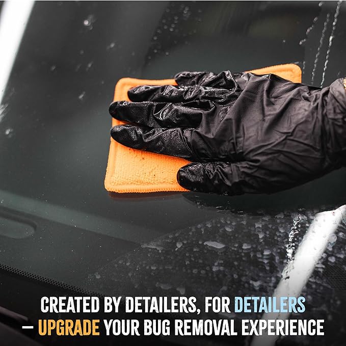 The Rag Company - Jersey Bug Scrubber Pads - Terry Weave, Easily and Safely Trap Bug Splatter in Sponge, Safe on All Finishes, 4in x 6in, Orange (5-Pack)