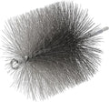 PATIKIL 5" Wire Chimney Cleaning Brush, Stainless Steel Round Chimney Sweep Brush with M6 Fitting for Fireplace Burning Stove Tent Dryer Pipes, Silver