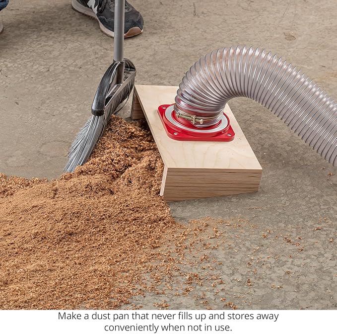 Woodpeckers MagQuick Magnetic Dust Ports – Magnetic Dust Collection Fittings, Surface-Mount Connector for 4" Dust Hose Custom Setups – Made in USA MGQ-BA
