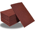 10 Pack 6" x 9" 400 Grit General Purpose Scuff Pads for Scuffing, Scouring, Sanding, Paint Primer Prep Adhesion Scratch - Surface Preparation Automotive Car Auto Body Woodworking (Red)