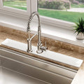 Stone Faucet Mat for Kitchen Sink, Diatomite Sink Protectors - Prevent Moisture Drying Stone Tray Fit Kitchen Counter & Bathroom Counter (White, 30" x 4")