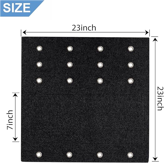 OKBA RV Step Covers,23" Wide Camper Step Cover for 8-11" Deep Stairs - 4 Pack Black RV Stair Covers to Keep Camper Clean