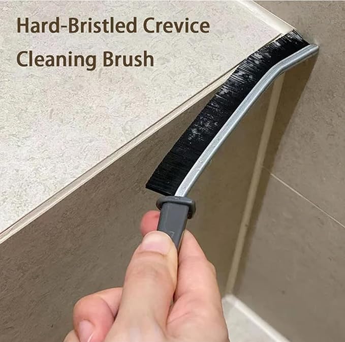 3 pcs Gap Cleaning Brush Hard Bristle Crevice Brush for Bathroom, Kitchen, Tiles, Window Groove (3 PCS Black)