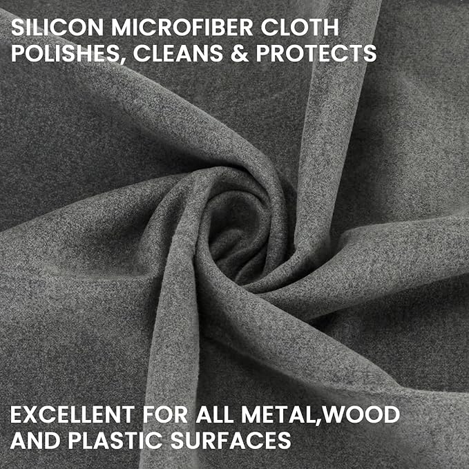 PINGMIC 2/5 Pack Silicon Gun Cleaning Cloth, Lint-Free Microfiber Gun Cloth, 12" x 12" Large Cleaning Wipes, Polishing Rag for Firearms, Reel, Knives, Tool, Sporting Equipment, Precision Instruments