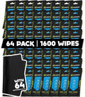 Fortress Electronic Wipes With Microfiber Cloth (25 ct, Pack of 64) To-Go Tech Wipes for Screens, Phones, Keyboards, TV Monitors, Computer Screens, and More [Travel Size] Skin-Safe