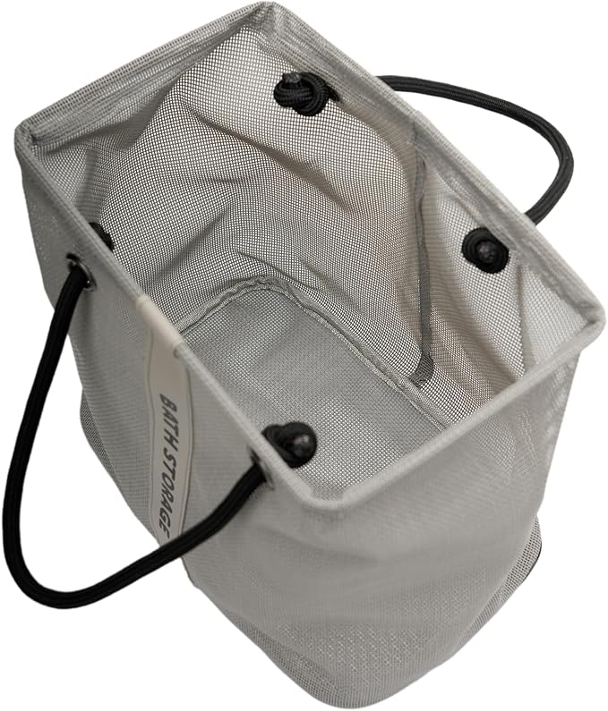 Bath Storage Shower Caddy Organizer for Bathroom, College Dorm, Camp, Gym (Small Grey)