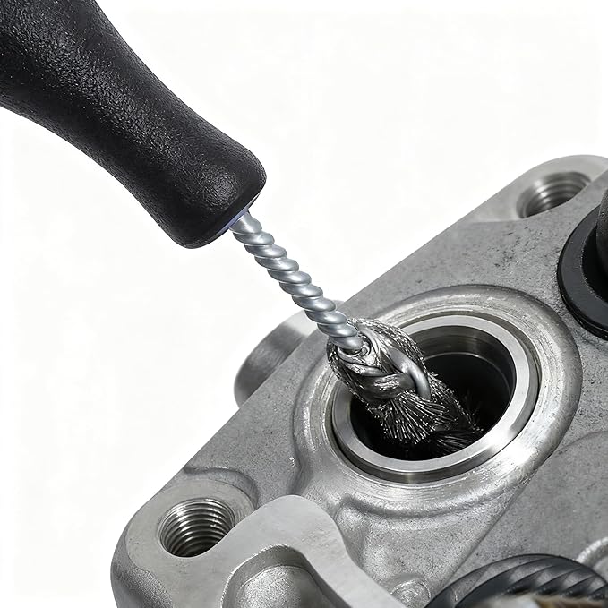 2PC Injector Sleeve Cup Bore Seat Cleaning Brush Fit for 1994-2018 Ford Powerstroke 6.0L-7.3L, Caterpillar C7/C9, Navistar/Maxxforce (Replaces AP0084/AP0085)