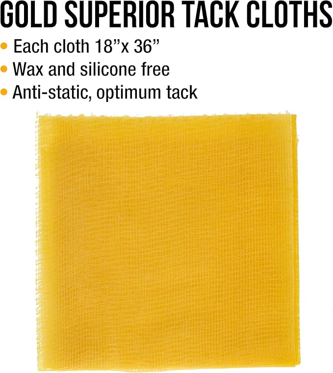 Dura-Gold - Pure Gold Superior Tack Cloth (Case of 144) Woodworking, Automotive Paint, Tack Cloth Autobody Painting, Painters Cloths, Dust Rags, Stain Rags, Wood Staining Pads, Tac Cloths, Tacky Towel