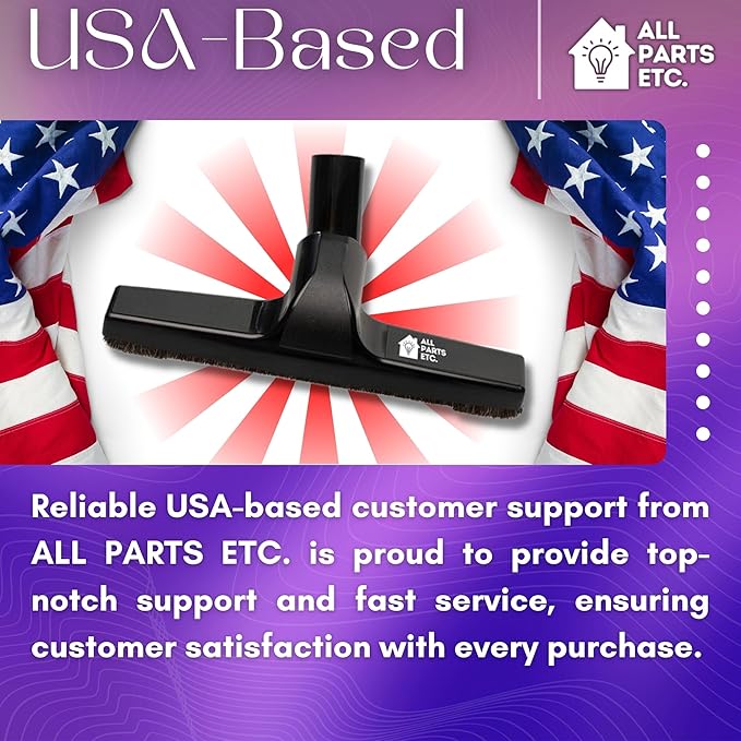 1.25" Vacuum Floor Brush Attachment – 10” Wide Soft Bristles with Two Adapters for 1.375" & 1.5" Compatibility Fits many Shop Vac, Shark, Hoover, Eureka, Dirt Devil, Miele, Oreck, and More