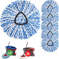 6 Pack Spin Mop Replacement Head for O Ceda RinseClean Spin Mop Refill, Mop Replace Head for Only 2-Tank System, Fluffy Microfiber, Machine Washable
