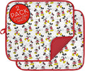 Disney Dish Drying Mats for Kitchen Counter (2 Pack) – 16" x 18" Absorbent Kitchen Drying Mats for Dishes – Mickey & Minnie, Winnie the Pooh, & Stitch Dish Mats