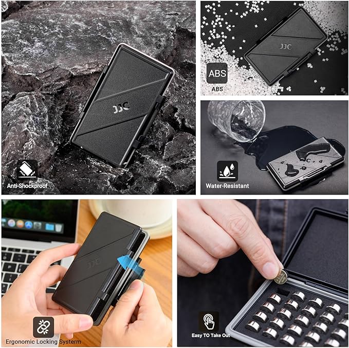 LR44 Size 675 Battery Case Holder, Water-Resistant Compact Button Coin Cell Batteries Storage Organizer Container for 35x LR44 AG13 357 303 L1154F A76 SR44 SR44W P675 AG13 ZA675, Battery Not Included