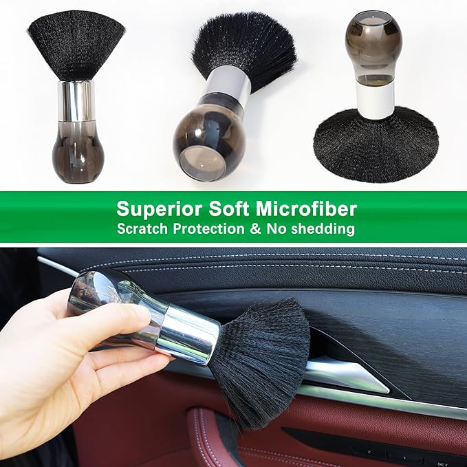 Microfiber Duster Brush with Soft Fibers, Dust Brushes, Efficient Dust Removal, Cleaning Tool Perfect for Car Interior, Keyboards, Artwork, Craft