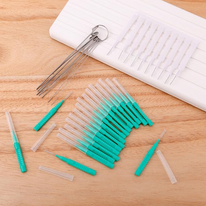 40pcs Shower Head Cleaner Tools, 2 Designs Shower Head Cleaning Brushes Multi-Size Showerhead Cleaner Picks Anti-Clogging Cleaning Brush for Bathroom Small Hole Gap Nozzle Window Slot (Green)
