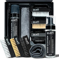 Blackline ELMT Shoe Cleaner Kit — Ideal Sneaker, Canvas, Mesh, Nubuck, Sheepskin, Leather, Suede Shoe Cleaner — US-Made, Safe, 10X Potent Shoe Cleaning Kit (8 oz Solution, 3 Brushes, Microfiber Towel)
