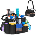 BAFASO Wearable Cleaning Caddy Bag with Adjustable Waist Belt and Shoulder Strap, Cleaning Supplies Organizer for Cleaners & Housekeepers, Black