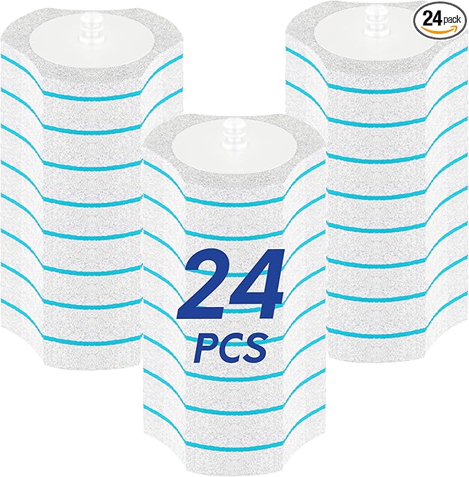 BOOMJOY Only Compatible BOOMJOY Disposable Toilet Brush, 24PCS Toilet Brush Refills, Replacement Heads for Toilet Brush
