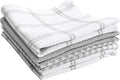 T-Fal Premium Waffle Dish Cloths: Highly Absorbent, Super Soft Long Lasting - 100% Cotton, 12"x13" Flat Waffle Dish Towel for Cleaning & Drying Dishes, (4-Pack), Grey