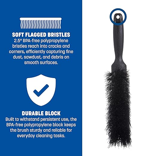 Carlisle FoodService Products 3625803 Fireplace/Bench Brush, 8", Black