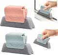 2026 New Magic Window Track Cleaner, Window Groove Cleaning Brush Tools Set, Sliding Door, Sill, Tile Lines, Shutter, Car Vents, Small Spaces Clean (Pink+Gray)