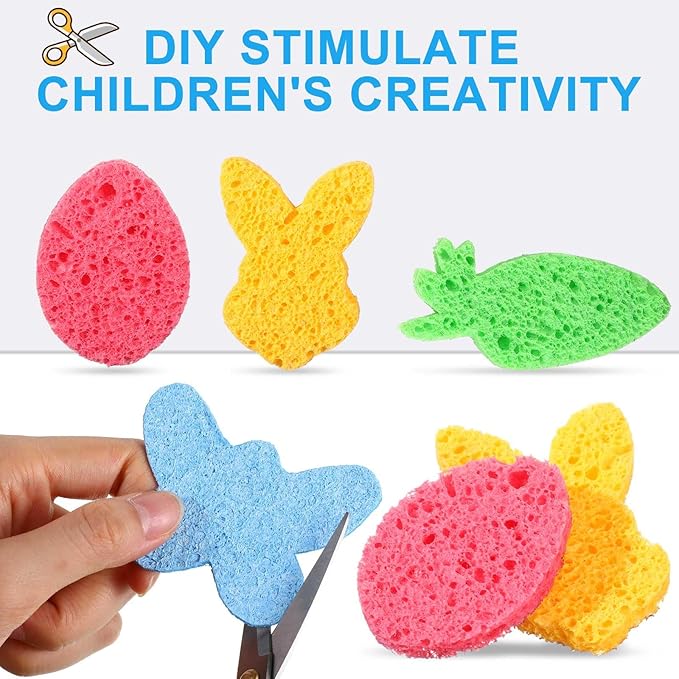 Zhengmy 200 Pieces Sponges Kitchen Compressed Sponges Bulk Natural Dish Sponge Compressed Wood Pulp Cleaning Sponge Without Scratching for Kitchen Bathroom, 3.9 x 2.4 x 0.12 Inch (Multicolor)