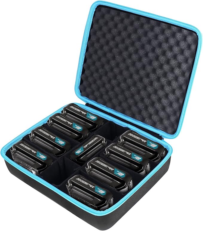 Makita Hard Battery Storage Box Holder - Carrying Case for 12V/18V/40V Battery & Charger