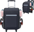 Rolling Cleaning Caddy Backpack with Wheels, Large Capacity Cleaning Supply Organizer Bag with Detachable Trolley & Backpack Strap, Water-Resistant Cleaning Bag for Houskeeper Cleaner