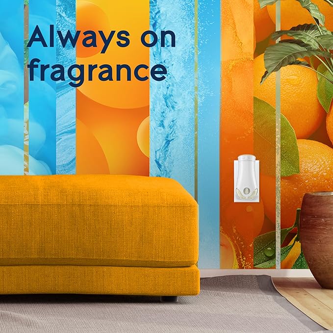 Glade PlugIns Refills Air Freshener Starter Kit, Scented Oil for Home and Bathroom, Coastal Sunshine Citrus, 0.67 Fl Oz, 1 Warmer + 1 Refill (Pack of 2)