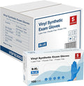 Schneider Vinyl Synthetic Exam Gloves, 4 Mil, Latex Free Disposable Gloves for Medical, Cooking, Cleaning, and Food Prep,1000