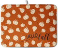 Hello Fall Drying Mat for Kitchen Counter Autumn Orange Pumpkin Dry Dish Mat Thanksgiving Absorbent Microfiber Dish Draining Washable Dish Drainer Rack Mat Large 18x24 Inch