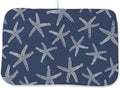 Navy Blue Starfish Coastal Dish Drying Mats 18x24 Inch Coastal Nautical Summer Decorative Drying Mats Beach Ocean Outdoor Decor Coffee Bar Mat for Kitchen Dining Room
