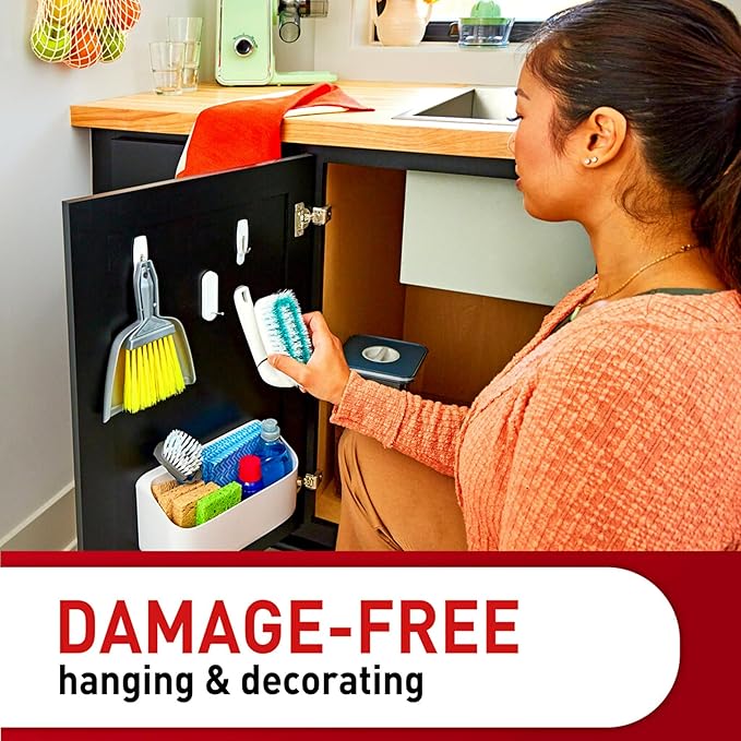 Command Medium Wire Hooks, 3 Hooks, 4 Strips, Damage-Free Hanging Wall Hooks with Adhesive Strips, No Tools Wall Hooks for Organization in Living Spaces, Holds up to 3 lb
