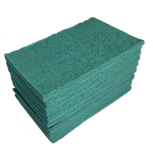 10 Pack 6" x 9" 240 Grit General Purpose Scuff Pads for Scuffing, Scouring, Sanding, Paint Primer Prep Adhesion Scratch - Surface Preparation Automotive Car Auto Body Woodworking (Green)