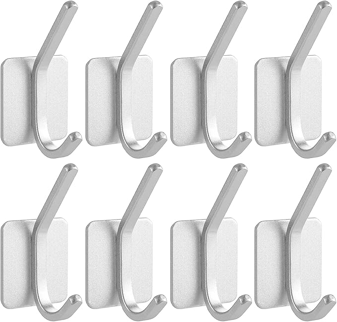 Paoli Heavy Duty Self Adhesive Hooks - Sturdy self Adhesive Hooks for Home, School and Office Easy to fit and Remove,with a Maximum Load Capacity of 30lb(White 8PC)