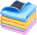 Eco-Fused Microfiber Cleaning Cloths Double-Sided - 5 Pack - 6.6 x 6.2 inch - Microfiber and Suede Cloth for Smartphones