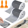 2 Pack 4 Inch x 33 ft Linear Shower Drain Hair Catcher Screen Disposable Adhesive Cutable Mesh Shower Drain Cover Stickers for Linear DIY Floor with Removal Tool for Bathroom Kitchen Bathtub