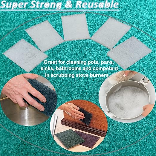 10 Pack 6" x 9" Superfine General Purpose Scuff Pads for Scuffing, Scouring, Sanding, Paint - Surface Preparation Automotive Car Auto Body Woodworking (White -2000 Grit)
