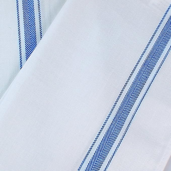 Utopia Towels Blue Dish Towels [12 Pack - 15 x 25 Inches] 100% Ring Spun Cotton Highly Absorbent & Reusable Cleaning Bar, Tea, Kitchen and Dishcloths Set - 200 GSM